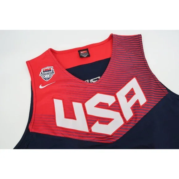 USA Basketball Jersey Mens Large Navy Red Nike Team Harden #13 NBA